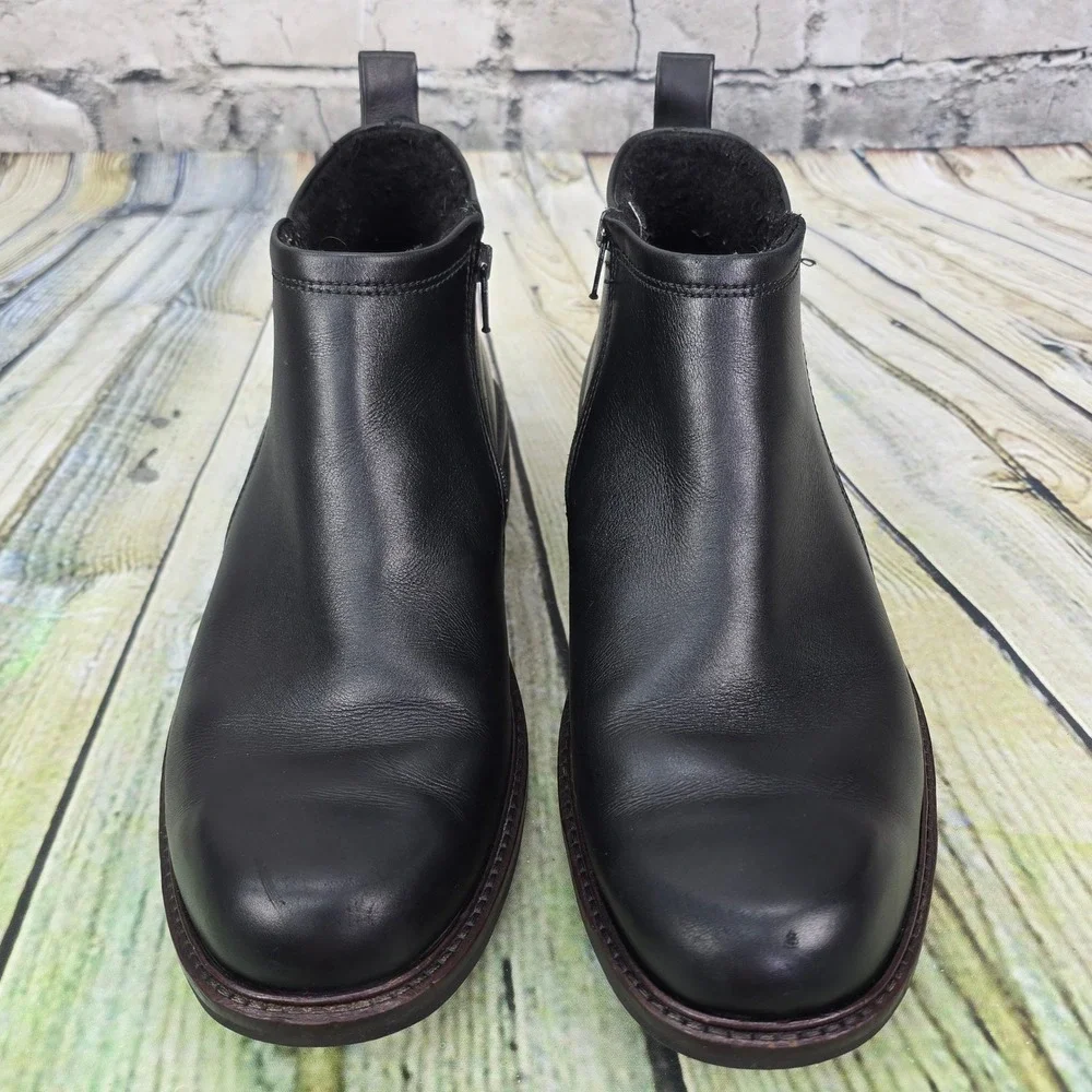 ECCO Holton Gore-Tex Chelsea Boots Mens 43 / 9 Black Leather Waterproof Side Zip